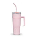 1100ml Stainless Steel Tumbler with Handle and Straw