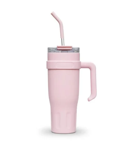 1100ml Stainless Steel Tumbler with Handle and Straw