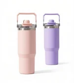 Stainless Steel Thermal Tumbler with Carrying Handle