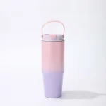 Custom 900ml travel mug with a handle