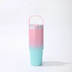 Custom 900ml travel mug with a handle