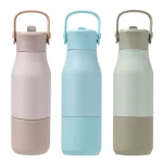 700ml thermal travel mug with a handle and detachable silicone lid
