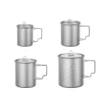 Portable Foldable Handle Titanium Outdoor Mug