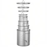 Titanium coffee mug with a handle