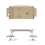 Folding yacht table