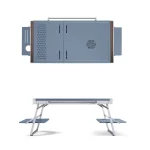 Folding yacht table