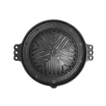 Cast Iron Mongolian Helmet Shield Griddle Pan, Korean Style BBQ Grill Plate