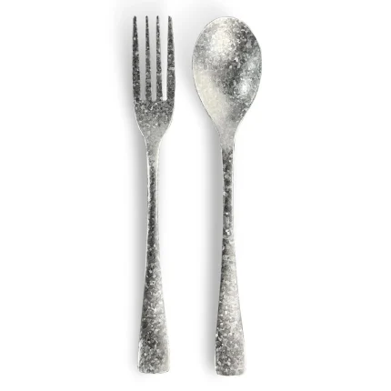 Titanium Spoon & Fork, Swallow‑tail Handle Style