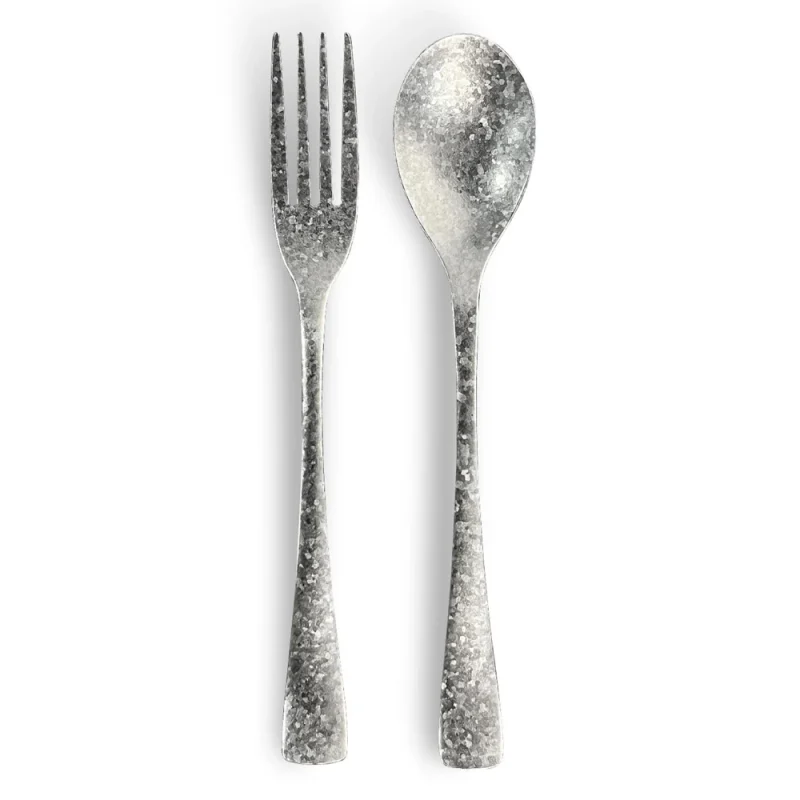 Titanium Spoon & Fork, Swallow‑tail Handle Style