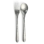 Titanium Spoon & Fork, Round Handle Style