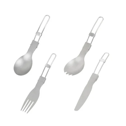 Folding Titanium Spork / Folding Titanium Cutlery Set