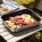 Non-stick Aluminum Flat Griddle Pan for Outdoor Camping - Image 3