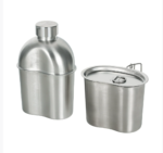 1.2L 304 Stainless Steel Canteen Set with 0.8L Drinking Cup