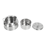 1L 304 Stainless Steel Camping Kettle with Removable Tea Filter - Image 3