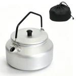 0.9L Lightweight Aluminum Camping Kettle with Silicone Anti‑Scald Handle, Portable Outdoor Water Pot - Image 4