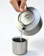 980ml Ultralight Pure Titanium Camping Kettle, Portable Outdoor Water Pot for Backpacking - Image 3