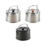 Portable Stainless Steel Camping Coffee Kettle, Outdoor Water Boiling Teapot with Filter - Image 2