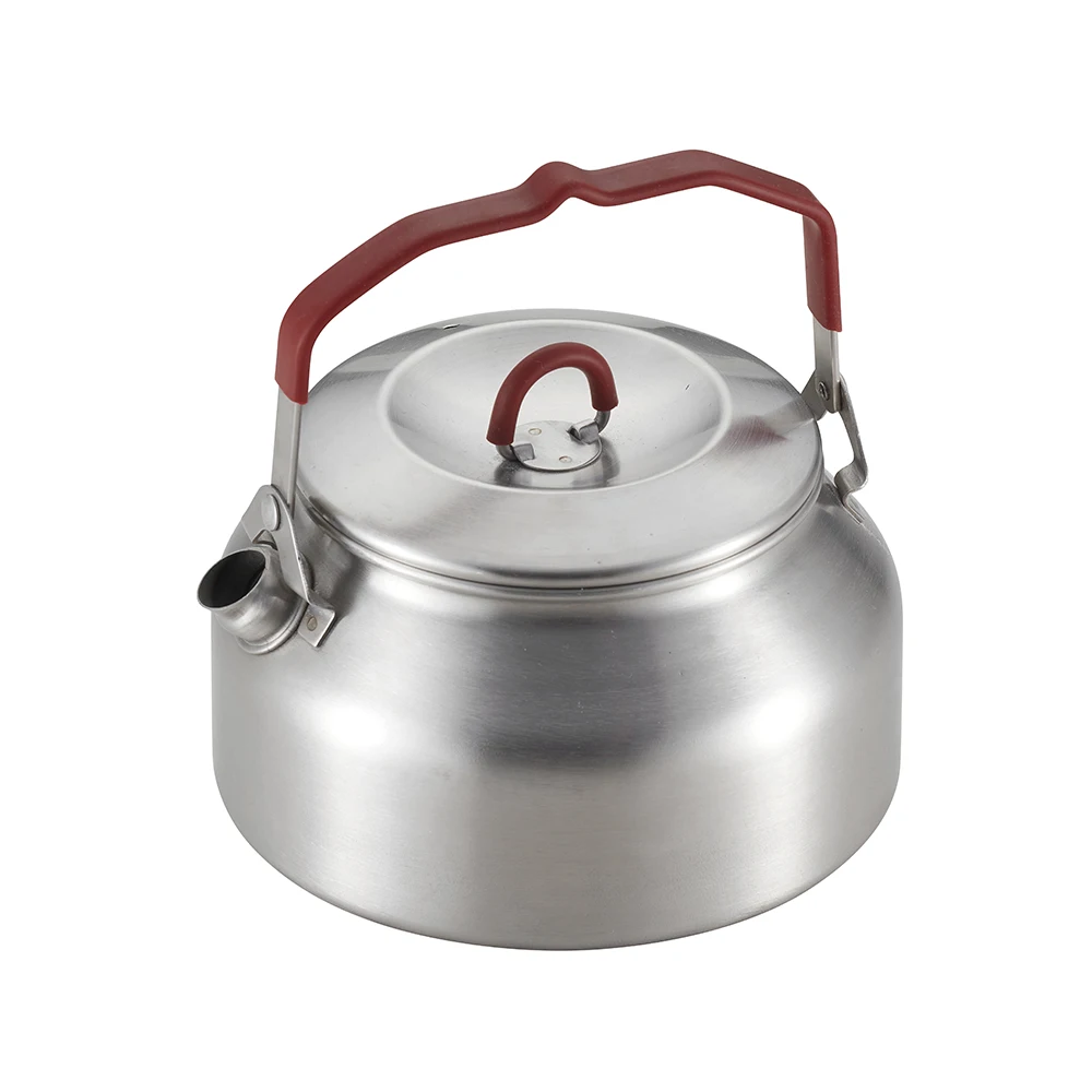 hdersf 1L 304 Stainless Steel Outdoor Camping Kettle, Portable Boiling Water Teapot for Hiking - Image 1