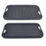 Cast iron rectangular grill pan