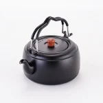 304 Stainless Steel Camping Kettle, Portable Outdoor Water Boiling Teapot for Backpacking Picnic - Image 2