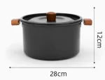 Large‑Capacity Hard Anodized Aluminum Camping Pot, Lightweight Portable Outdoor Cookware 2.8L–4L for Group Camping - Image 3