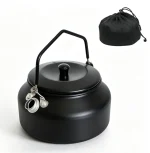 0.9L Lightweight Aluminum Camping Kettle with Silicone Anti‑Scald Handle, Portable Outdoor Water Pot - Image 5
