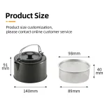 Portable Stainless Steel Camping Coffee Kettle, Outdoor Water Boiling Teapot with Filter - Image 3