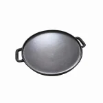 Round Cast Iron Reversible Grill Plate 30cm BBQ Griddle Pan for Camping & Charcoal Grill - Image 3