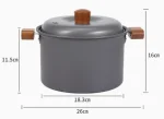 Large‑Capacity Hard Anodized Aluminum Camping Pot, Lightweight Portable Outdoor Cookware 2.8L–4L for Group Camping - Image 5