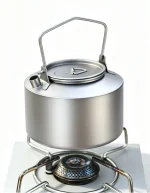 980ml Ultralight Pure Titanium Camping Kettle, Portable Outdoor Water Pot for Backpacking - Image 4