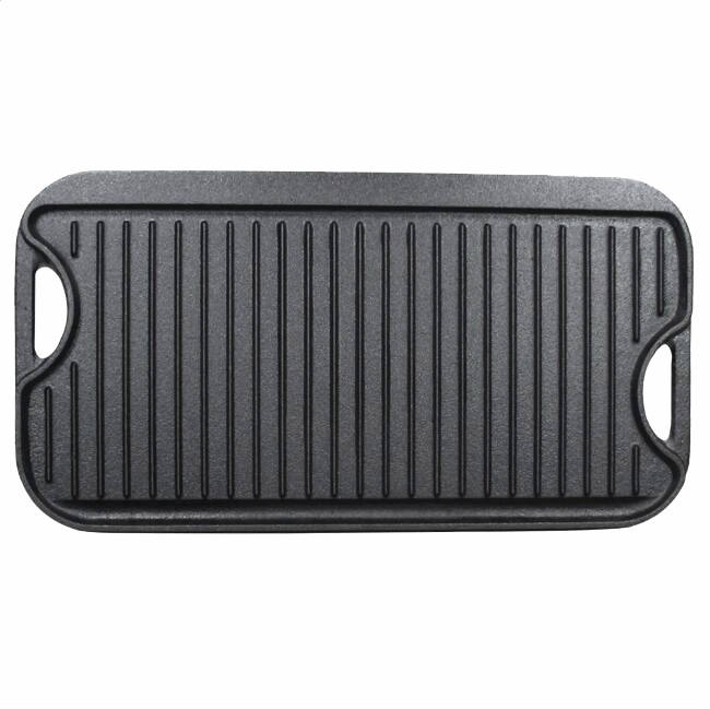 Cast iron rectangular grill pan