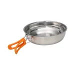 304 Stainless Steel Camping Cookware Set, Mirror Polished Pot & Frying Pan Kit with Encapsulated Bottom for Camp Cooking - Image 4
